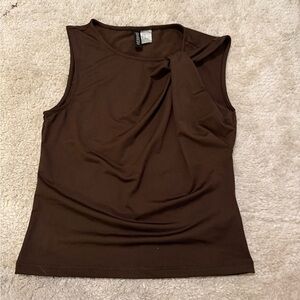 H&M Dark Brown Sleeveless Top